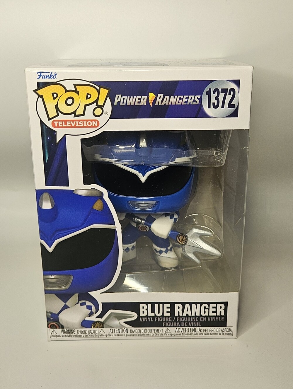 Funko Pop! TV MMPR Power Rangers Blue Ranger Vinyl Figure #1372 w/ Protector